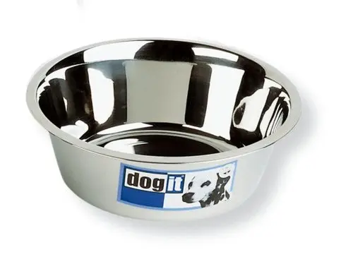 Dogit stainless steel dog bowl with non-slip ring