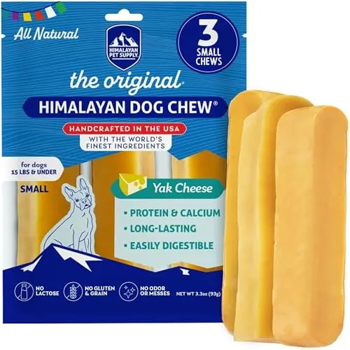 Himalayan Dog Chew Original Yak Cheese Chew, small size, 3-5 sticks