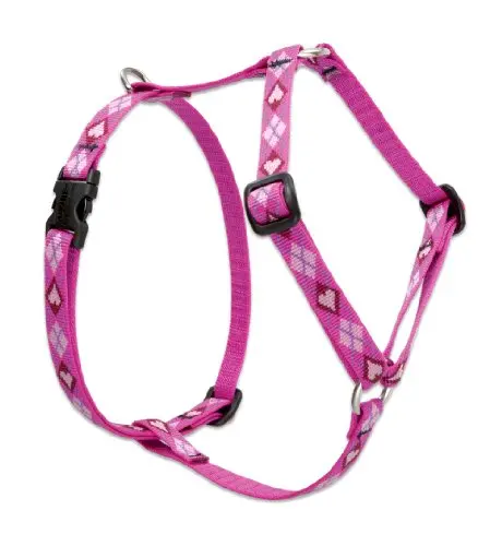 Lupine 1/2-inch Puppy Love Roman Harness in colourful pattern for small dogs