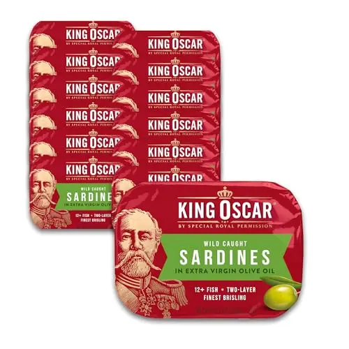 King Oscar Brisling Sardines in Extra Virgin Olive Oil can