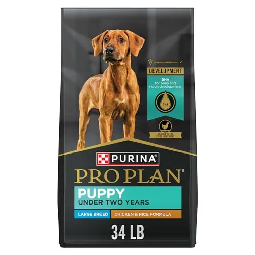 Purina Pro Plan Large Breed Puppy Chicken & Rice dry dog food bag
