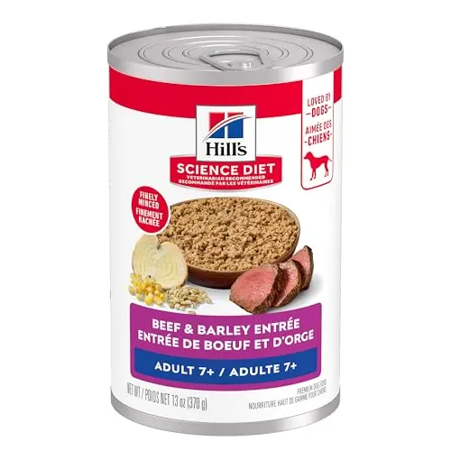Hill's Science Diet Senior 7+ Beef & Barley Entree canned dog food