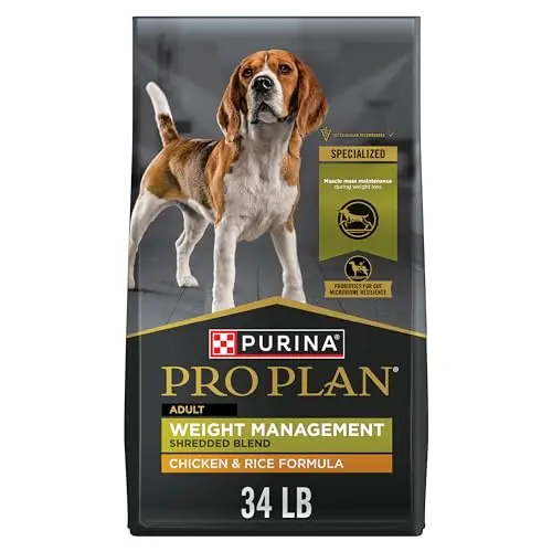 Purina Pro Plan Shredded Blend Weight Management dry dog food bag