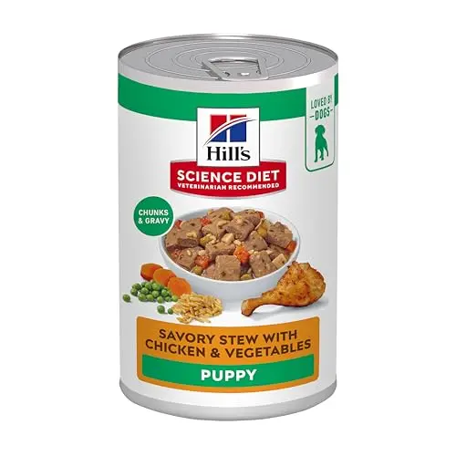 Hill's Science Diet Savory Stew with Chicken & Vegetables wet puppy food can