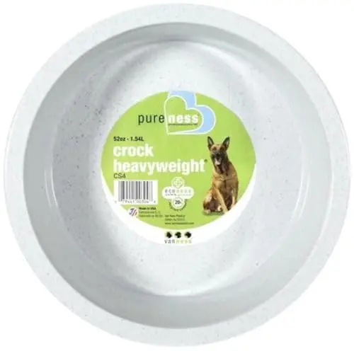 Van Ness Crock Heavyweight Dish Food Bowl for Dogs, Large, 2-Pack