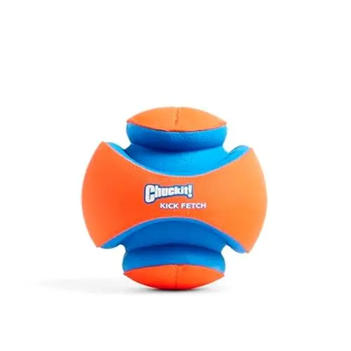 Chuckit! large kick fetch ball multi-coloured with canvas cover
