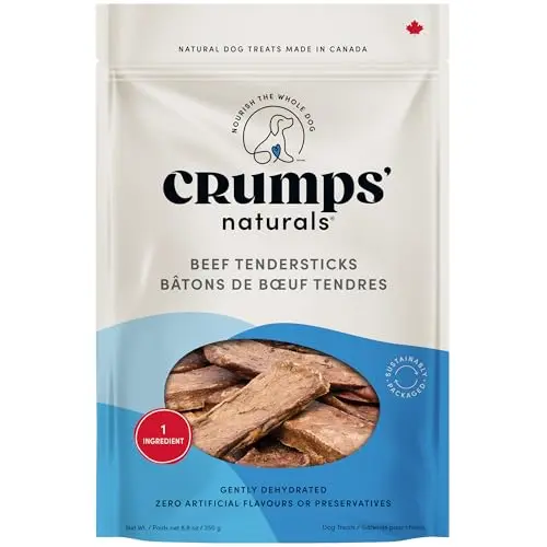 Crumps Naturals Beef Tendersticks dog treats bag