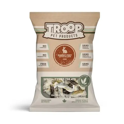 Troop Pet Products dehydrated rabbit feet