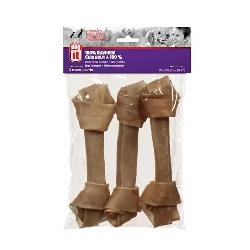 Dogit Rawhide Knotted Bone for large dogs