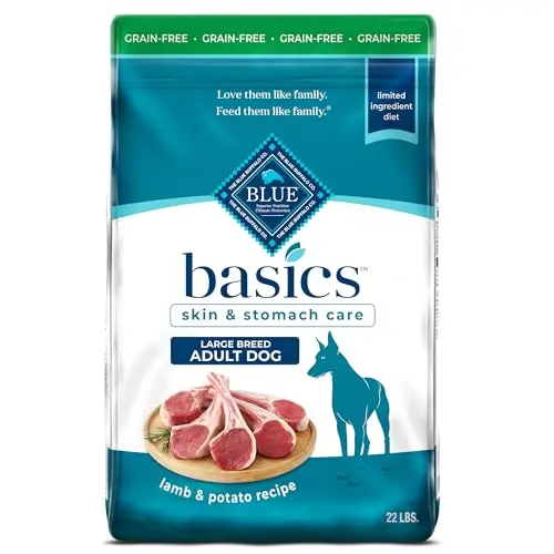 Bag of Blue Buffalo Basics Large Breed Lamb & Potato grain‑free dry dog food