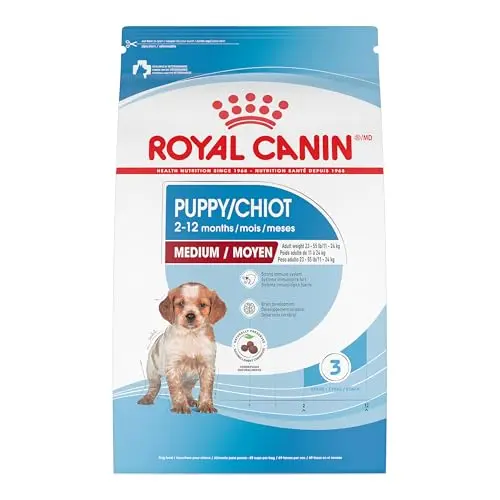 Royal Canin Medium Breed dry puppy food bag