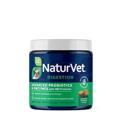 NaturVet Advanced Probiotics & Enzymes for Dogs chewable supplement