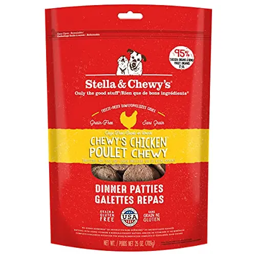 Stella & Chewy's Freeze Dried Raw Dinner Patties Grain Free Dog Food, Chicken Recipe bag