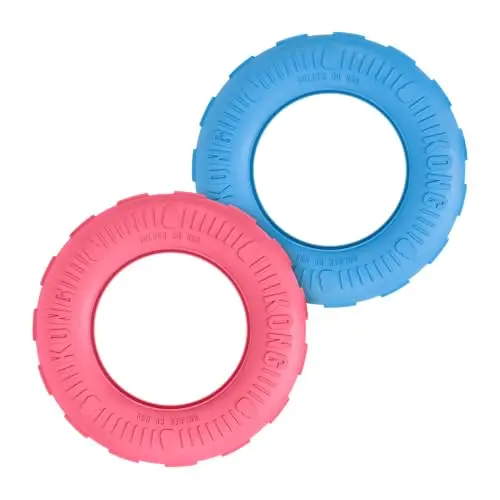 KONG Puppy Tires chew toy for teething small puppies