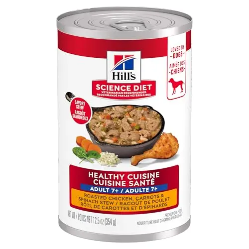 Hill's Science Diet Senior 7+ Healthy Cuisine Roasted Chicken, Carrots & Spinach Stew canned dog food