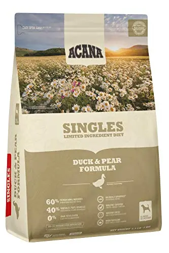 Acana Singles Duck & Pear Dog Food 4.5lb bag