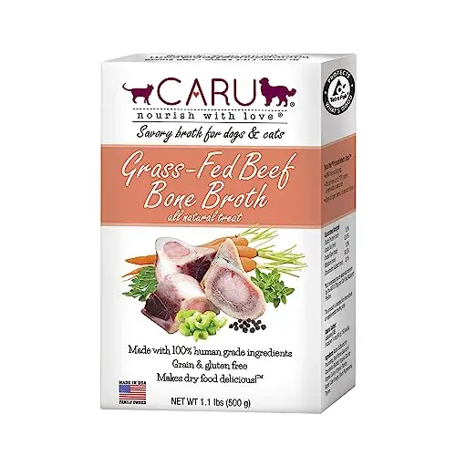 Caru grass-fed beef bone broth can for dogs