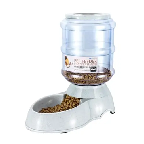 Flexzion gravity dog feeder with recessed handle