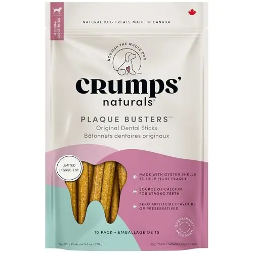 Crumps Naturals Plaque Busters dental dog treats