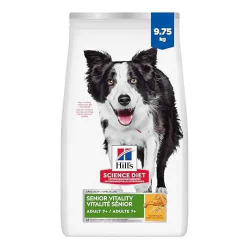 Hill's Science Diet Senior 7+ Vitality chicken and rice dry dog food 9.8 kg bag