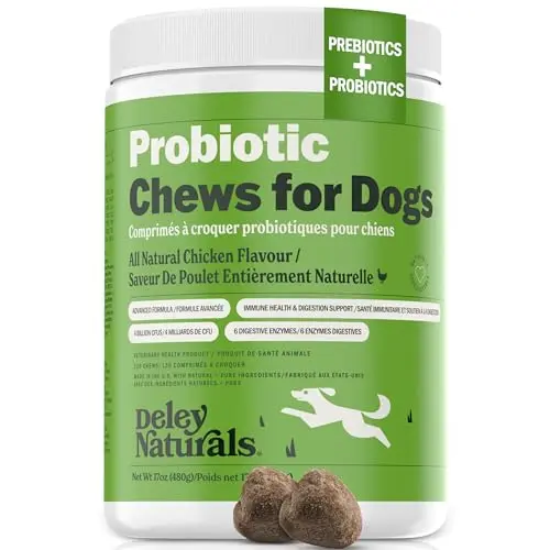 Deley Naturals Probiotics for Dogs chewable supplement