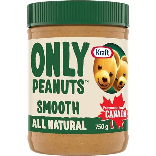 Kraft Only Peanuts All Natural Smooth Peanut Butter jar