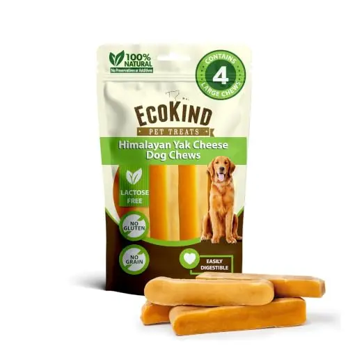 EcoKind Himalayan Yak Cheese Chews for dogs, large size