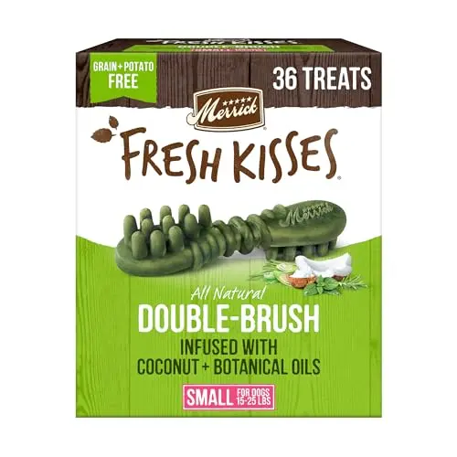 Merrick Fresh Kisses coconut oil dental dog treats small breed