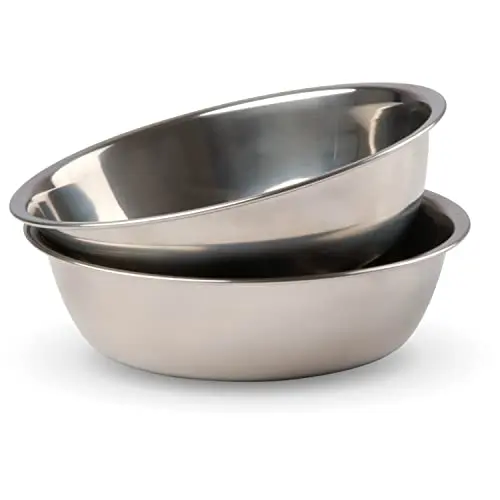 Bonza stainless steel dog bowls set of two, stackable