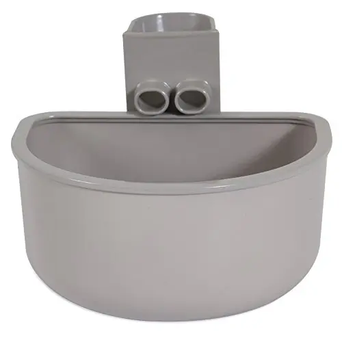 Petmate Kennel Bowl with outside-fill funnel mounted on crate door