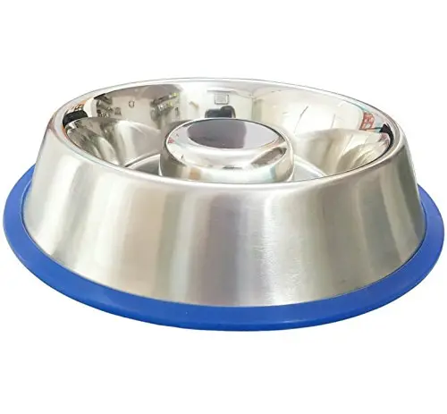 Mr. Peanut's interactive slow feed dog bowl with bundt cake design and silicone base