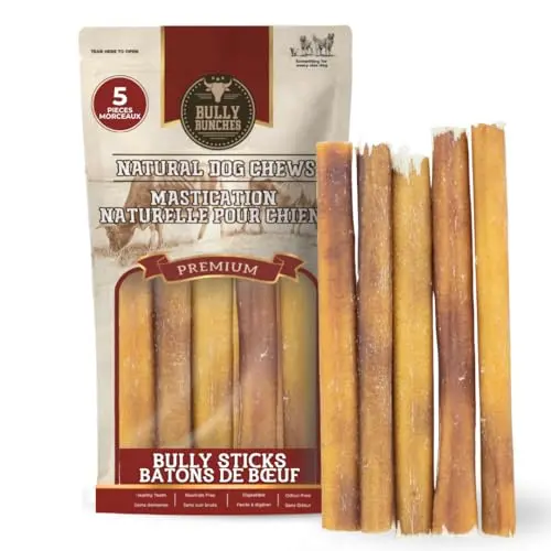 Bully Bunches Premium 6-Inch Bully Sticks for small and medium dogs