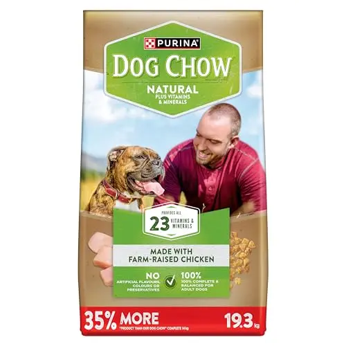 Dog Chow Natural Farm-Raised Chicken dog food bag