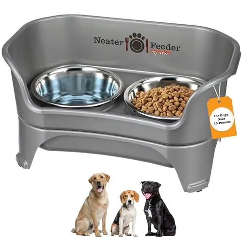 Neater Feeder Express elevated dog bowl stand with spill catchment system