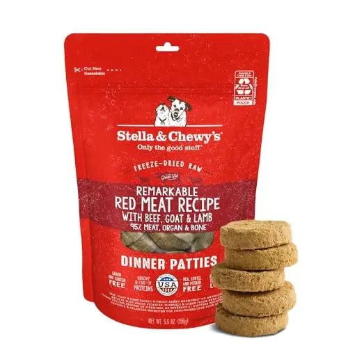 Stella & Chewy's Freeze Dried Raw Dinner Patties red meat recipe in a 156g bag