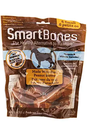 SmartBones Small Bones Peanut Butter 6 Count