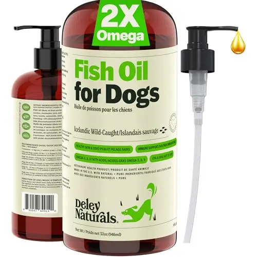 Deley Naturals Icelandic Fish Oil for Dogs 32oz bottle