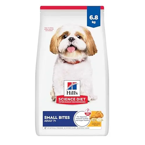 Hill's Science Diet Senior 7+ Small Bites chicken & barley dry dog food bag