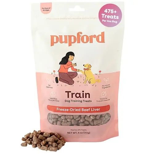 Pupford Freeze Dried Dog Training Treats beef liver pouch