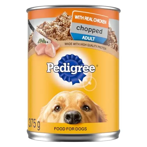 PEDIGREE CHOPPED Ground Dinner with Real Chicken cans