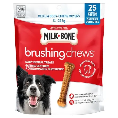 Milk-Bone brushing chews chicken flavour medium dog dental treats