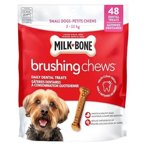 Milk-Bone Brushing Chews Dental Dog Treats chicken flavour package