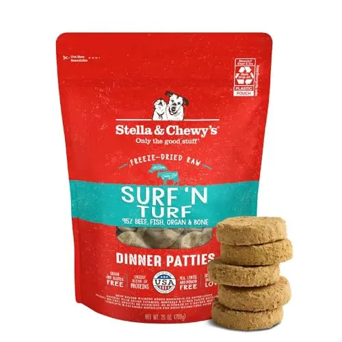 Stella & Chewy's freeze dried raw grain free salmon dog food bag