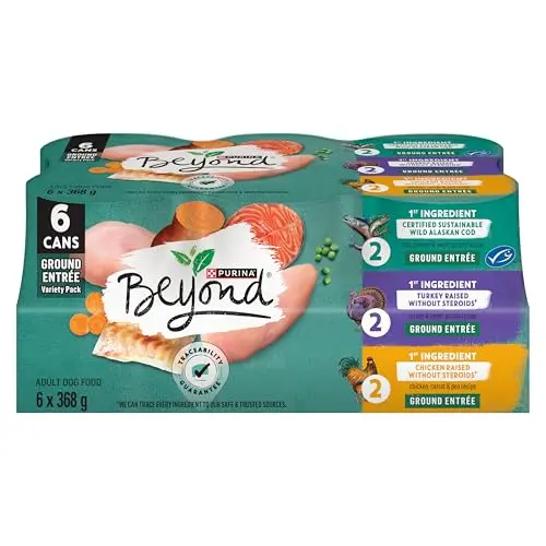 Beyond Grain Free Natural Wet Dog Food, Ground Entree Variety Pack cans