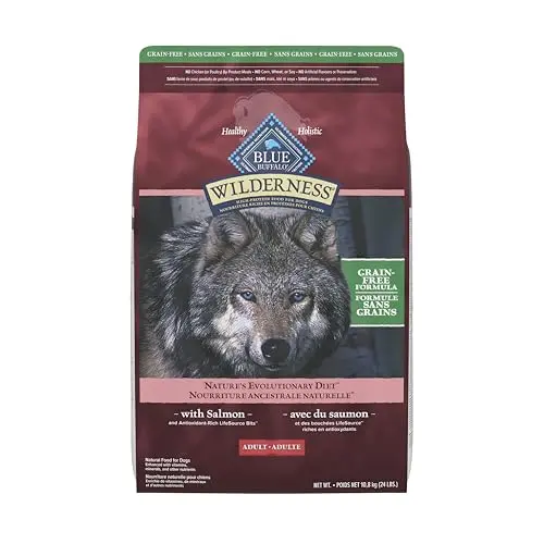 Blue Buffalo Wilderness grain free salmon dog food bag