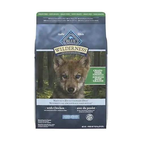 Blue Buffalo Wilderness Puppy High-Protein Grain-Free Dry Dog Food with Real Chicken bag