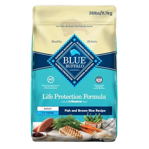 Blue Buffalo Life Protection Formula Fish & Brown Rice dry dog food bag