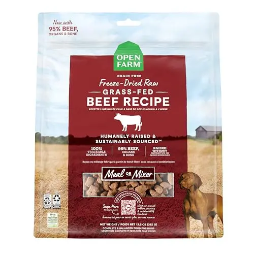 Open Farm freeze-dried raw grass-fed beef morsels