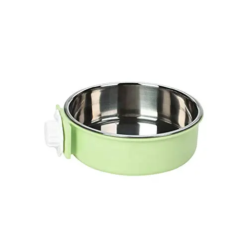 Andiker green hanging dog bowl for crate