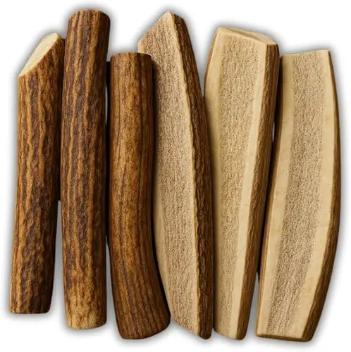 WhiteTail Naturals split-cut elk antler 6 pack medium dog chew toy
